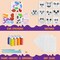 Decorating Kit, Halloween Party Supplies Arts Crafts, Party Favor for Kids, DIY Pumpkin Painting Kit with 10 Animal Designs, Coloring Craft Games Classroom Activities